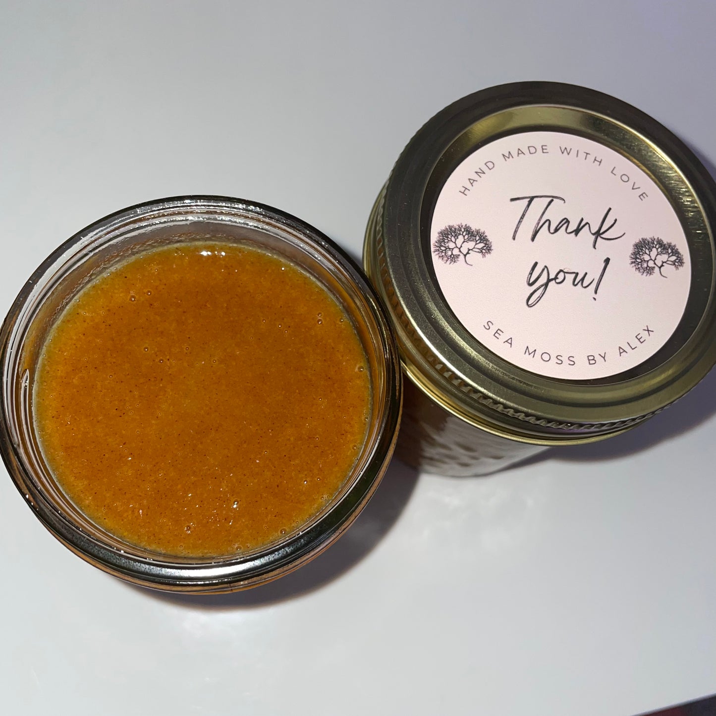 Ginger Honey Lemon Cayenne Pepper Cinnamon Turmeric Sea Moss Gel