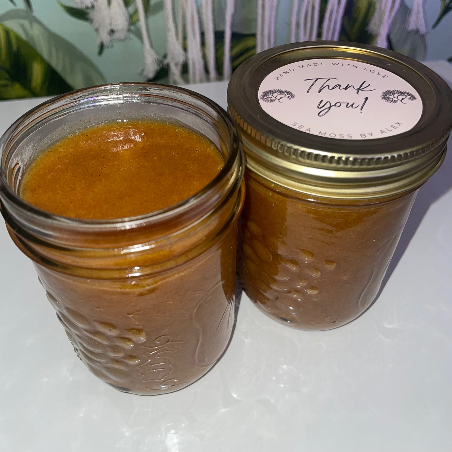 Ginger Honey Lemon Cayenne Pepper Cinnamon Turmeric Sea Moss Gel